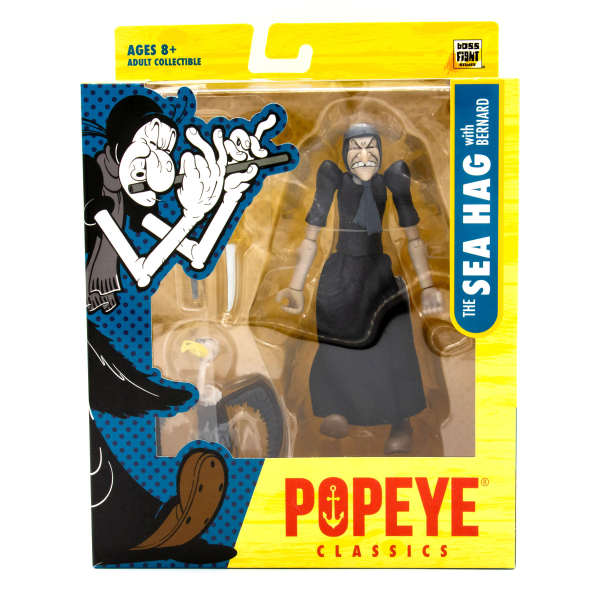 Hier ist die Actionfigur "Sea Hag mit Bernard" in der Frontansicht zu sehen.